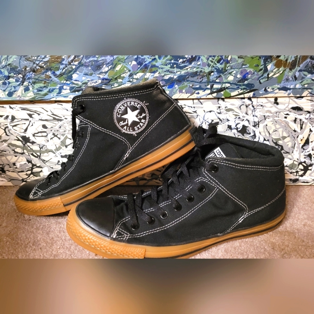 All Stars Converse Black high tops, size 12 men